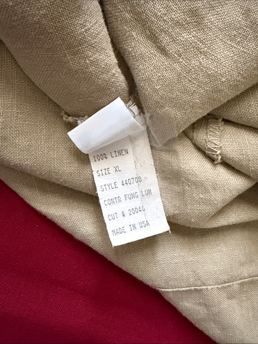 Cut Loose Sz XL Light Sage Linen v-necked Collared Top - Picture 12 of 13